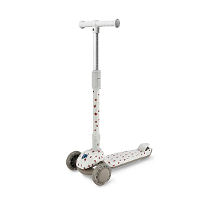 Самокат со светящимися колесами Vanilla Copenhagen "Ladybug", серый, маленький